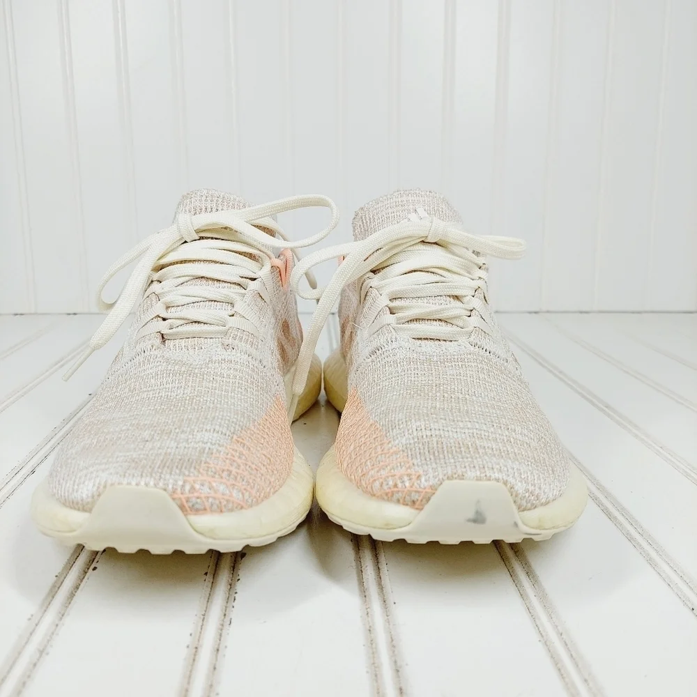 adidas Pureboost Go Gray Orange Athleisure Running Sneakers A66